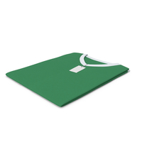 Male V Neck Folded With Tag White and Green PNG & PSD Images
