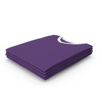 Male V Neck Folded Stacked White and Purple PNG & PSD Images