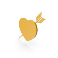 Heart Yellow Icon PNG & PSD Images