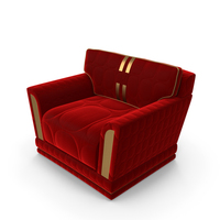 Red Velvet Art Deco Modern Gl Studio Mobili Di Italia Armchair PNG & PSD Images