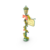 Christmas Post Lamp PNG & PSD Images