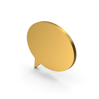 Symbol Speech Bubble Gold PNG & PSD Images