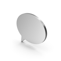 Symbol Speech Bubble Silver PNG & PSD Images