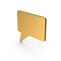 Symbol Speech Bubble Gold PNG & PSD Images