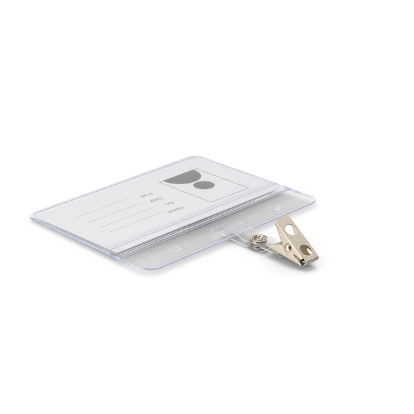 Horizontal Clear ID Badge Holder PNG & PSD Images