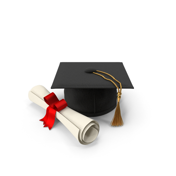 Graduation Hat and Diploma PNG & PSD Images
