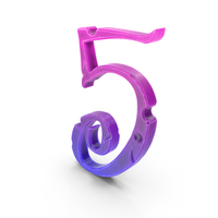 Stylized Number 5 PNG & PSD Images
