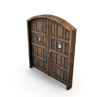 Medieval Wooden Door Double PNG & PSD Images