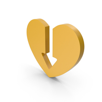 Heart Yellow Icon PNG & PSD Images