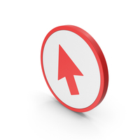 Icon Cursor Arrow Red PNG & PSD Images