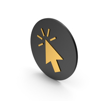 Gold Click Icon PNG & PSD Images