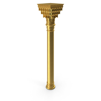 Golden Roman Column PNG & PSD Images