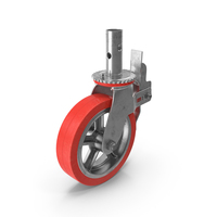 Heavy Duty Swivel Caster with Brake PNG & PSD Images