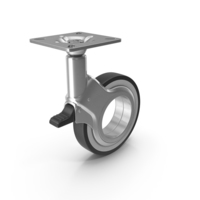 Hub Free Swivel Caster with Brake PNG & PSD Images