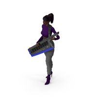 Woman with Keytar PNG & PSD Images
