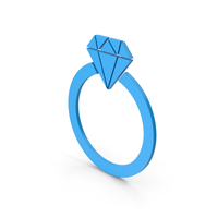 Symbol Diamond Ring Blue PNG & PSD Images