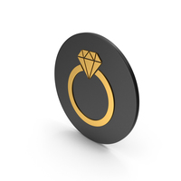 Diamond Ring Gold Icon PNG & PSD Images