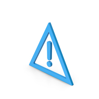 Warning Symbol Blue PNG & PSD Images