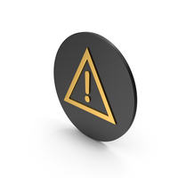 Warning Sign Gold Icon PNG & PSD Images