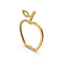 Symbol Apple Gold PNG & PSD Images