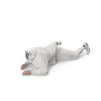 White Outfit Crawling Pose PNG & PSD Images