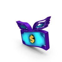 Dollar Flying Color PNG & PSD Images