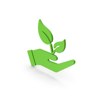 Hand Holding Plant Symbol PNG & PSD Images