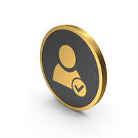 Gold Icon User Authentication PNG & PSD Images