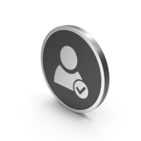 Silver User Authentication Icon PNG & PSD Images