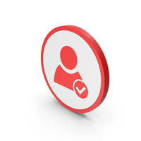 Red User Authentication Icon PNG & PSD Images