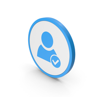 Blue User Authentication Icon PNG & PSD Images