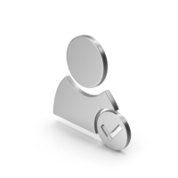 Silver User Authentication Symbol PNG & PSD Images