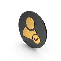 User Authentication Gold Icon PNG & PSD Images