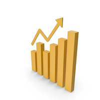 Bar Graph Yellow Icon PNG & PSD Images