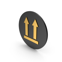 This Side Up Gold Icon PNG & PSD Images