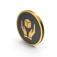 Gold Icon Handle With Care PNG & PSD Images