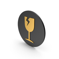 Fragile Gold Icon PNG & PSD Images