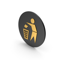 Do Not Litter Gold Icon PNG & PSD Images