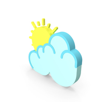 Cloud and Sun Icon PNG & PSD Images