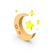 Half Moon and Stars Icon PNG & PSD Images