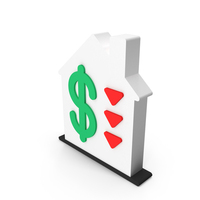 House Cost Decrease Icon PNG & PSD Images