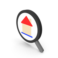Magnifying Glass House Icon PNG & PSD Images