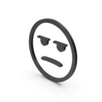 Emoji Angry / Bored Black PNG & PSD Images