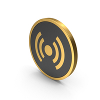 Gold Icon Radio Signal PNG & PSD Images