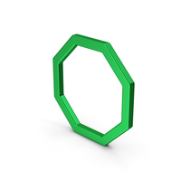 Octagon Green Metallic PNG & PSD Images
