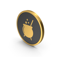 Gold Icon Halloween Cauldron PNG & PSD Images