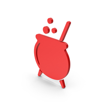Symbol Halloween Cauldron Red PNG & PSD Images