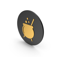 Halloween Cauldron Gold Icon PNG & PSD Images