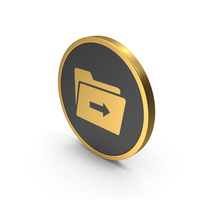 Gold Icon Move Files PNG & PSD Images
