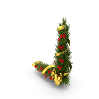 Christmas Corner Decoration with Bows and Ribbons PNG & PSD Images